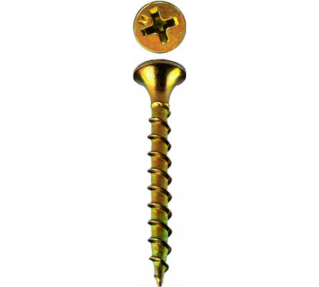 Саморез Daxmer ГКЛ по дереву усиленный 3,5x35 желтый цинк, 1кг (~500 шт) 00000437209