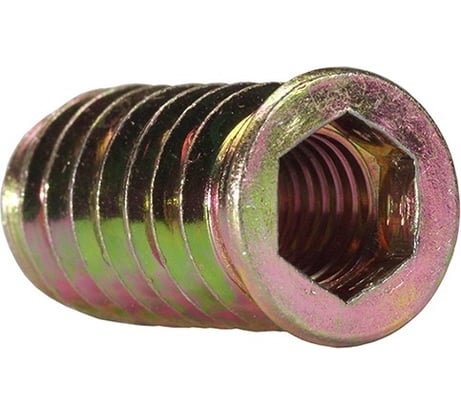 Резьбовая втулка с буртиком WOODWORK m8, l=25, 100 шт. 990.08.25