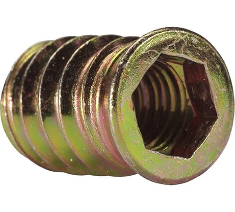 Резьбовая втулка с буртиком WOODWORK m10, l=25, 100 шт. 990.10.25