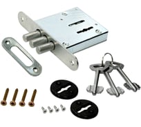 Врезной сувальдный замок с ригельным засовом Левша ЗВ8-6-Р У4-4101