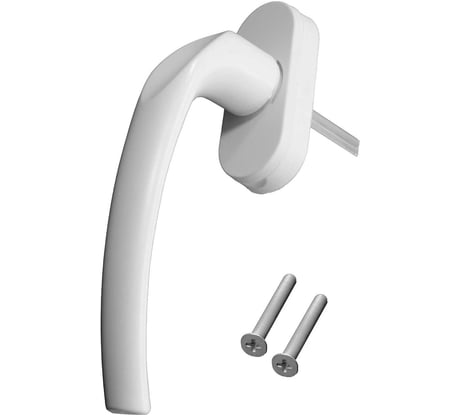 Оконная ручка для ПВХ Левша "Комфорт-пластик", белая У1-2281.Б