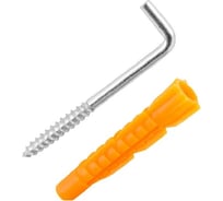 Шуруп-костыль Невский Крепеж 3x40 + полипроп. унив. дюбелем 6x36, 2 шт. - пакет нк 814324