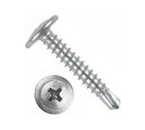 Саморез с прессшайбой ООО Онежский саморез 4,2x19 со сверлом, цинк, 1 кг 7oss4219 1