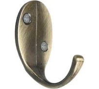 Мебельный крючок ТУНДРА KM1002АВ, однорожковый, цвет бронза 1866148