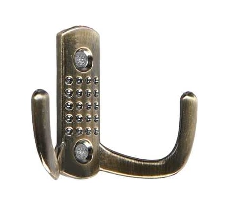 Мебельный крючок ТУНДРА KM202AB, двухрожковый, цвет бронза 1866170