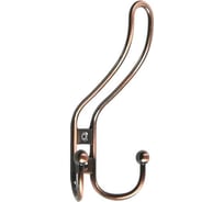 Мебельный крючок ТУНДРА KM303AC, трёхрожковый, цвет медь 1866193