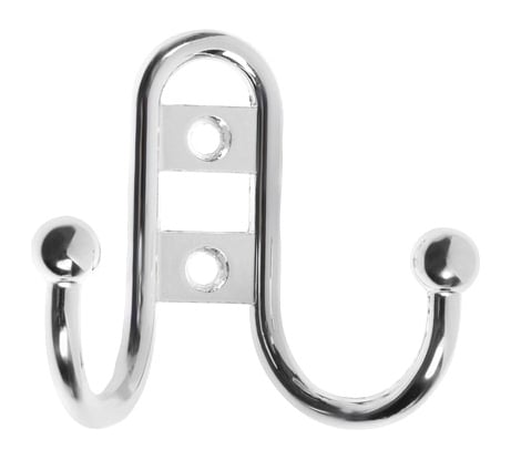 Крючок-вешалка ТУНДРА двухрожковый (арт.220L) LIGHT, цвет хром 4645206
