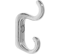 Мебельный крючок ТУНДРА, КМ220CP/BR, двухрожковый, цвет хром 4645211