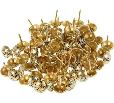 Декоративные гвозди ТУНДРА 11x17 мм, цвет античное золото 076, 50 шт. 9118058