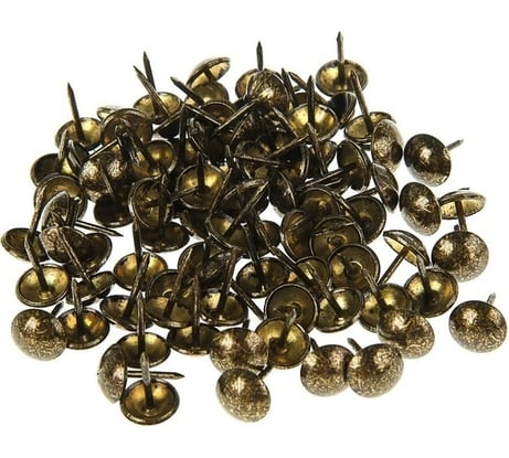 Декоративные гвозди ТУНДРА 11x17 мм, цвет античная бронза 058, 50 шт. 9118057