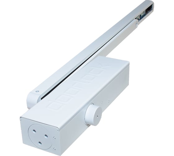 Доводчик со скользящей тягой Doorlock dl345s bc da en1-4, белый 75571 1