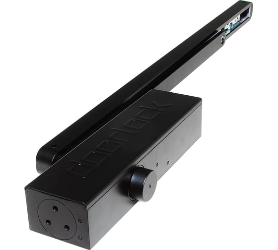 Доводчик со скользящей тягой Doorlock dl345s bc da en1-4, черный 75573 1