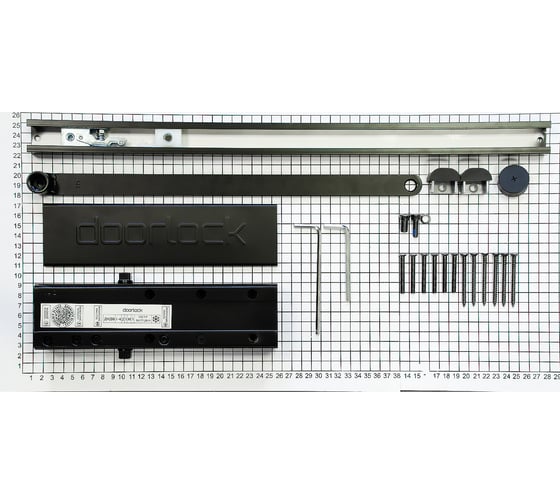 Доводчик со скользящей тягой Doorlock dl345s bc da en1-4, черный 75573