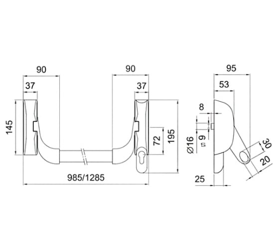 Механизм антипаник бара Doorlock DL PD910FR-BAR PZ72 mm, PVD нержавеющая сталь, огнестойкий, без внешней ручки 75446