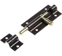 Дверная задвижка ТУНДРА ЗД 004, 65 мм, тёмно- коричневый, 12 шт. 2584209