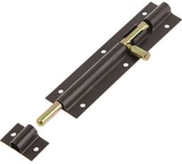 Дверная задвижка ТУНДРА ЗД 004, 125 мм, тёмно-коричневый, 12 шт. 2584212