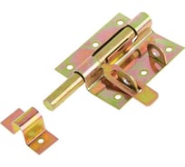 Дверная задвижка ТУНДРА 80 мм по основанию, под навесной замок, оцинкованная, 12 шт. 2584220