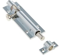 Шпингалет ТУНДРА 10 см, оцинкованный, цвет хром, 12 шт. 906774