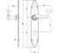 Дверная ручка Amig черная 108-280x45 2