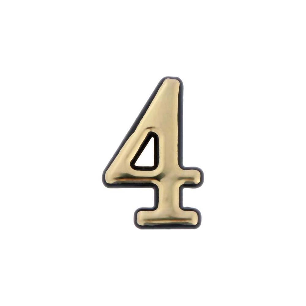 Дверная цифра 4 ТУНДРА пластиковая, цвет золото 5206105 - выгодная цена ...
