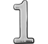 Дверная цифра 1 ТУНДРА пластиковая, цвет хром 5206100