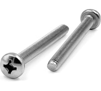 Нержавеющий винт с полукруглой головкой KREPFIELD M8x80 мм, DIN 7985, А2, крестообразный шлиц PH, 10 шт. 7985А2ВИНТ8X80-10