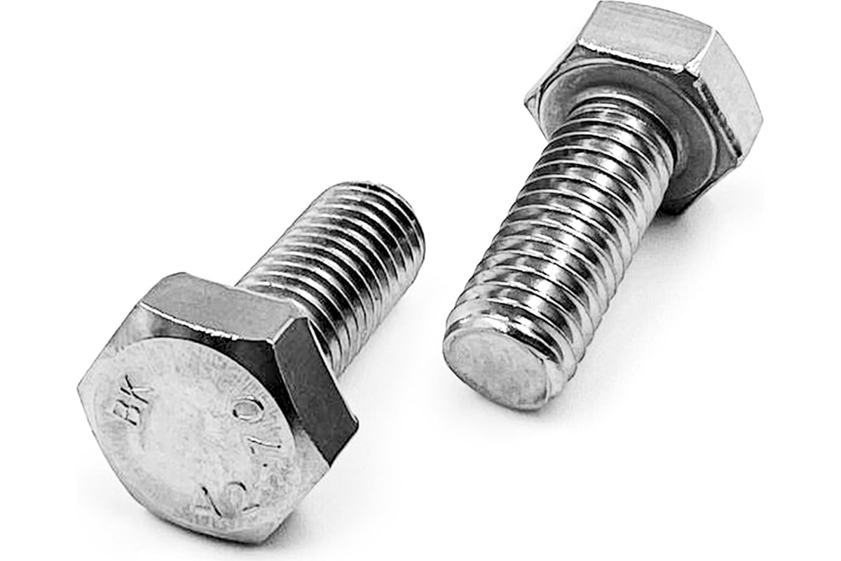 Нержавеющий болт с шестигранной головкой KREPFIELD M4x10 мм, DIN 933 ...