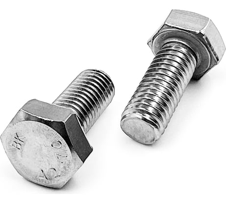 Нержавеющий болт с шестигранной головкой KREPFIELD M4x20 мм, DIN 933, А2, полная резьба, 20 шт. 933А2БОЛТ4Х20-20