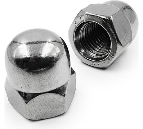 Нержавеющая колпачковая гайка KREPFIELD М5, DIN 1587, А2, 50 шт. 1587A2ГАЙКАМ5-50