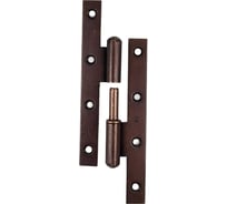 Н-образная шарнирная петля ALDEGHI LUIGI SPA 140x55 мм, цвет: бронза, левая 105AB140S