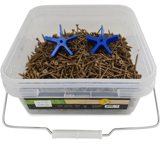 Саморезы для монтажа террас и фасадов Camo Deck Wood Screws 41x4,2 mm, C4, T20 1750 шт., с антикоррозийным покрытием, арт. 411750C4