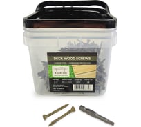 Саморезы для монтажа террас и фасадов Camo Deck Wood Screws 41x4,2 mm, C4, T20 350 шт., с антикоррозийным покрытием, арт. 41350C4
