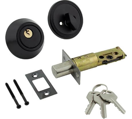 Врезной замок Marlok d1 ключ/вертушка, bl (черный) (blister) 034219