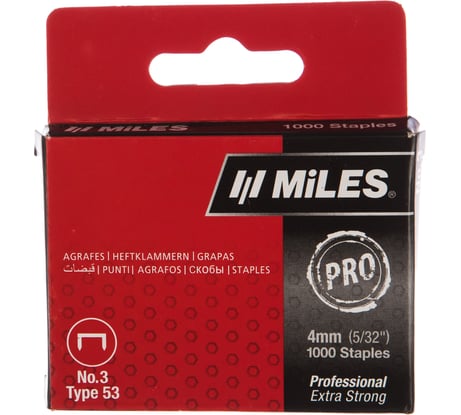 Скобы ZEKKERT Miles тип 53 N3-4mm