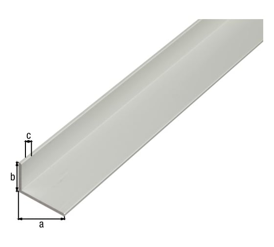 Алюминиевый уголок ALBERTS анодированный, 50x20x2х1000 мм 472535