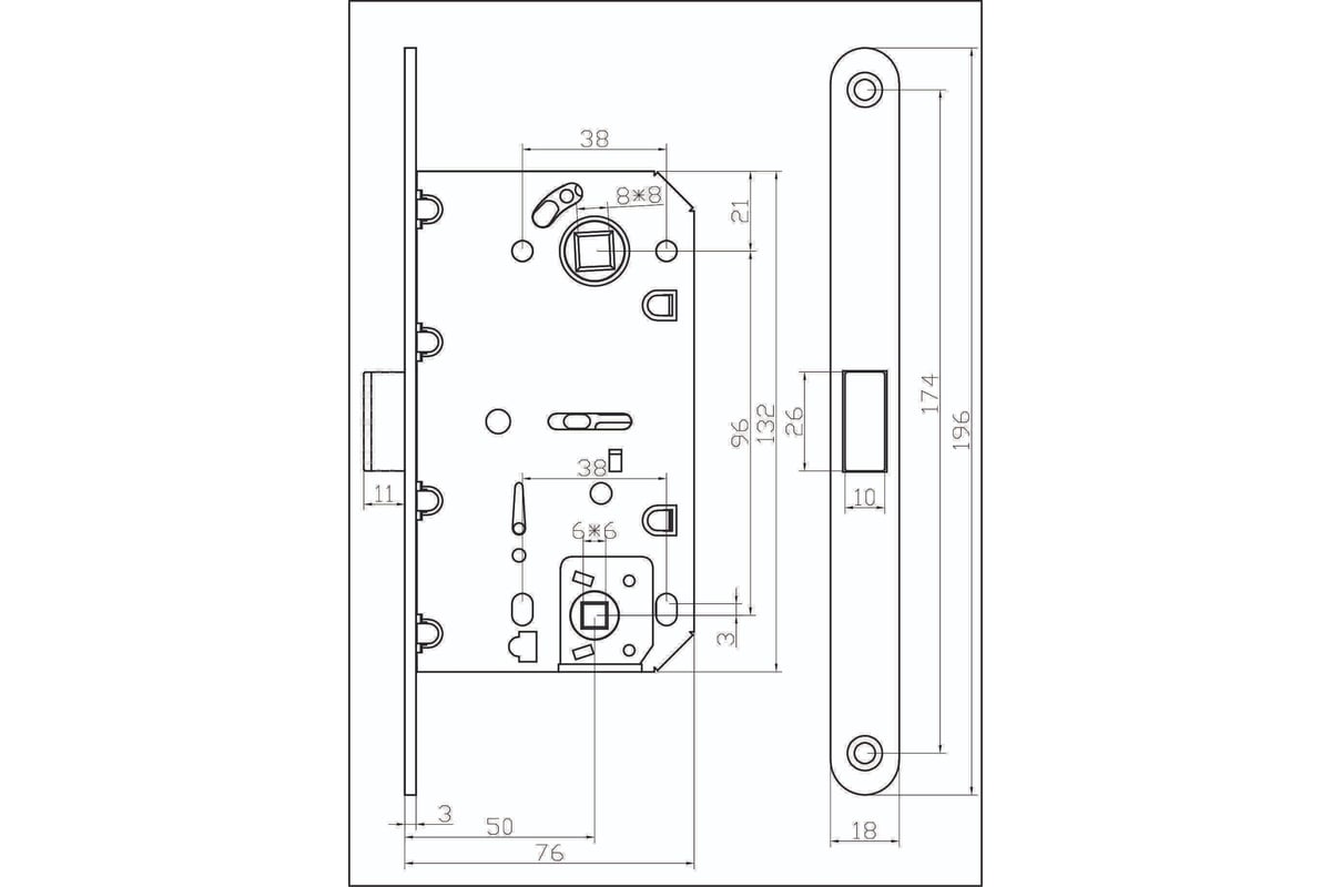 Защелка сантехническая магнитная adden bau wc mag 5096