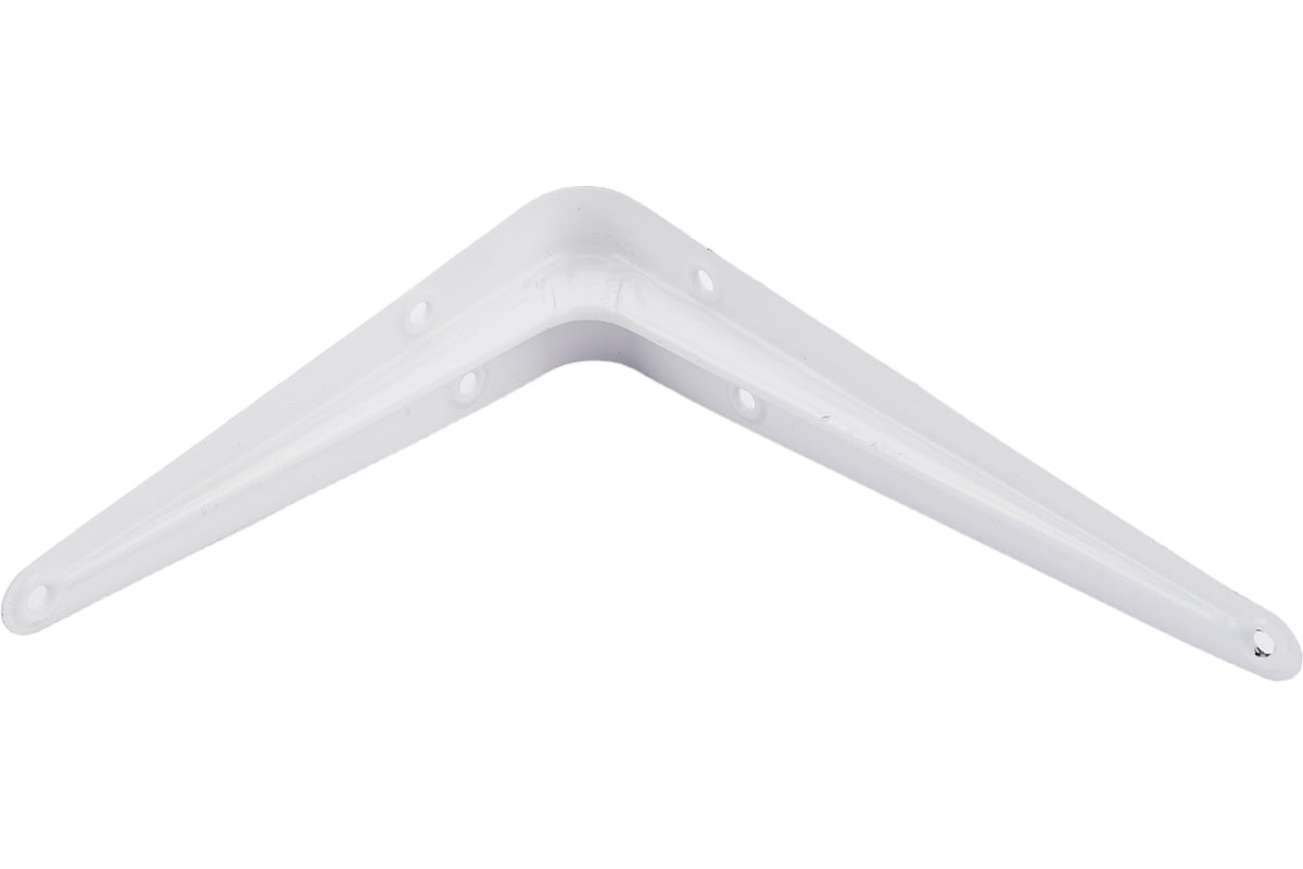 Угловой кронштейн с ребром СИБРТЕХ 125x150 мм, белый 93951 - выгодная ...