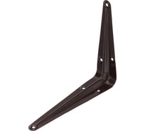 Угловой кронштейн с ребром СИБРТЕХ 125x150 мм, коричневый 94023