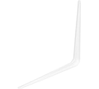 Угловой кронштейн с ребром СИБРТЕХ 350x400 мм, белый 94019