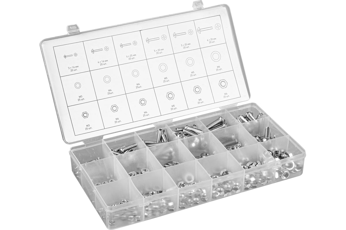 Набор винтов, гаек, шайб СИБРТЕХ 420 предметов 47617 - выгодная цена ...