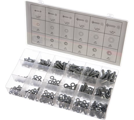 Набор винтов, гаек, шайб СИБРТЕХ 420 предметов 47617