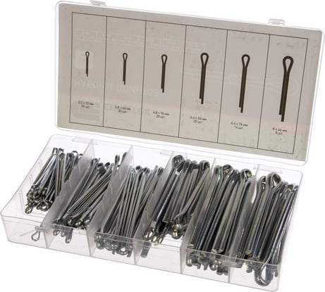 Набор шплинтов СИБРТЕХ 144 предмета 47603