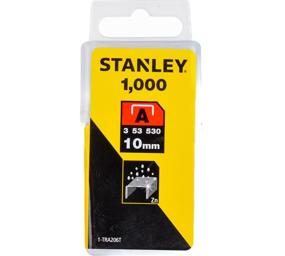 Скоба для степлера (10 мм; тип А(53); 1000 шт.) Stanley 1-TRA206T