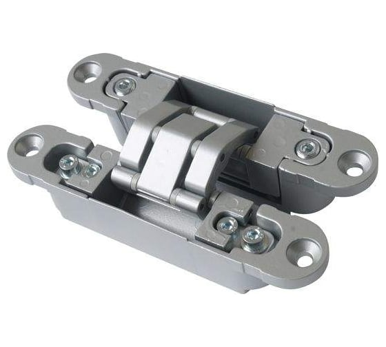 Скрытая петля OTLAV 3D, универсальная, с4 накладками, 120x23 мм, 60 кг, ЦАМ OTL0313.01/MP