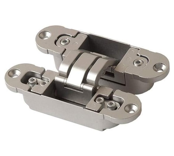 Скрытая петля OTLAV 3D, универсальная, с4 накладками, 120x30 мм, 60 кг, ЦАМ OTL0296.01/MP