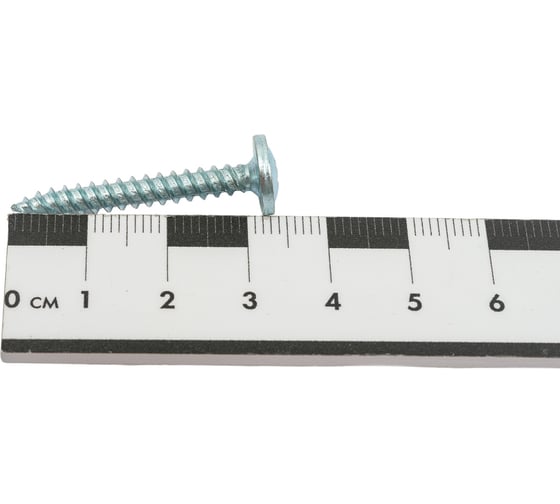 Саморез GSMETZ белый, 4,2x32 мм, с прессшайбой, оцинкованный, ph2, 1 кг/385 шт. 1024232-1