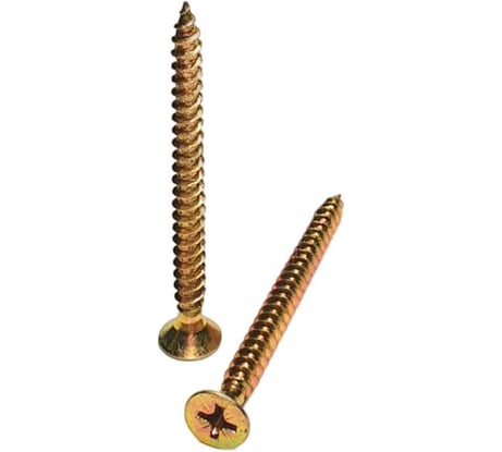 Саморез желтый универсальный оцинкованный с потайной головкой 4.0x50 мм, pz2, 1 кг GSMETZ 1034050-1