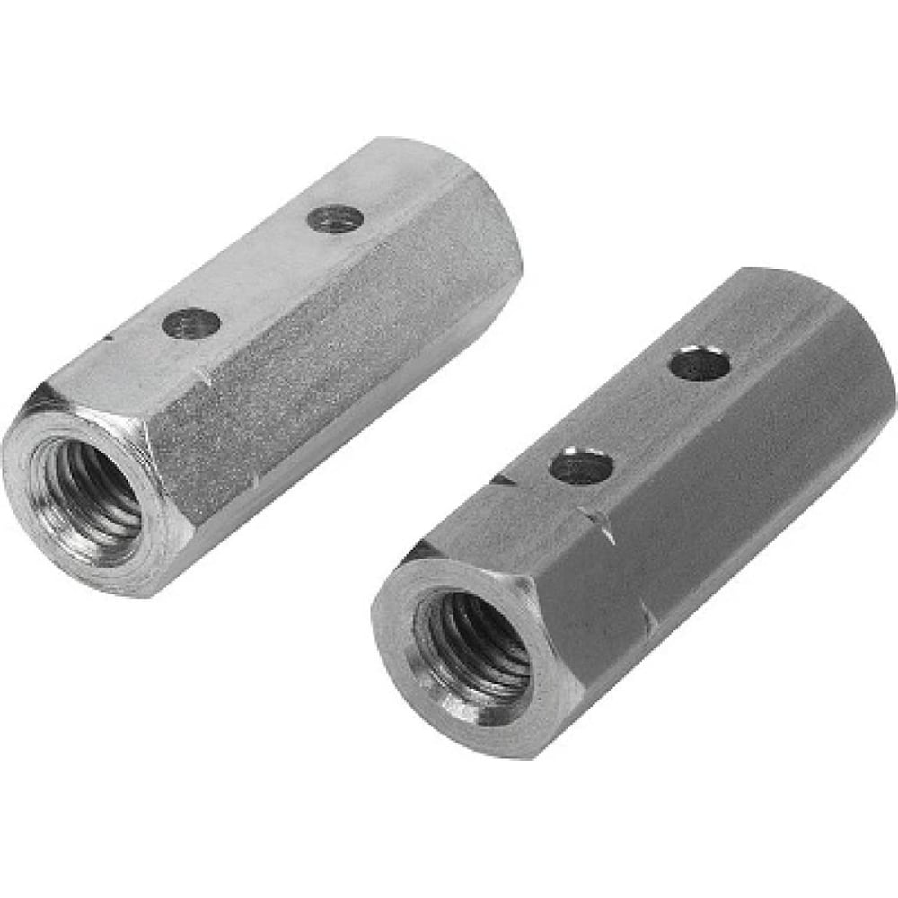 Удлиненная гайка с отверстиями ЦКИ DIN 1479, М16, Ц, 1 шт. 77161 ...