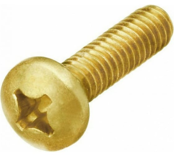 Винт ЦКИ DIN 7985, М2.5x6 латунь, Ph 1 20 шт. 43590 1