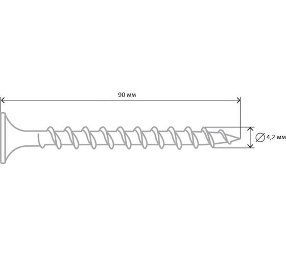 Саморез ШСГД Tech-Krep/Zitar 4,2х90 6 шт, пакет 103875